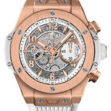 Hublot Big Bang Unico King Gold White 42mm Watch - 42 mm - White Skeleton Dial-441.OE.2010.RW