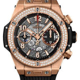 Hublot Big Bang Unico King Gold Diamonds 42mm Watch - 42 mm - Black Skeleton Dial-441.OX.1180.RX.1104