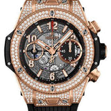 Hublot Big Bang Unico King Gold Pave 42mm Watch - 42 mm - Black Skeleton Dial-441.OX.1180.RX.1704