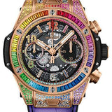 Hublot Big Bang Unico King Gold Rainbow Watch - 42 mm - Black Skeleton Dial-441.OX.9910.LR.0999