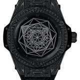 Hublot Big Bang Sang Bleu All Black Pave Watch-465.CS.1114.VR.1700.MXM18