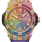 Hublot Big Bang One Click Rainbow King Gold Watch - 39 mm - Gem Set Dial-465.OX.9910.LR.0999