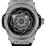 Hublot Big Bang Sang Bleu Steel Pave Watch-465.SS.1117.VR.1704.MXM18