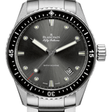 Blancpain Fifty Fathoms Bathyscaphe 43mm Satin-Brushed Steel Men's Watch - 5000 1110 71S