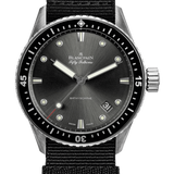 Blancpain Fifty Fathoms Bathyscaphe 43mm Steel Black NATO Men's Watch - 5000 1110 NABA