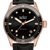 Blancpain Fifty Fathoms Bathyscaphe Sedna Gold Black Canvas Men's Watch - 5000 36S30 B52A