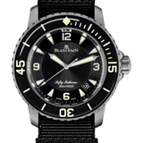 Blancpain Fifty Fathoms Automatique Titanium Black NATO Men's Watch - 5015 12B30 NABA