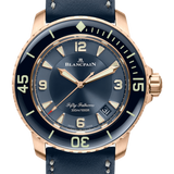 Blancpain Fifty Fathoms Automatique Red Gold Barennia Leather Men's Watch - 5015 3603C 63B