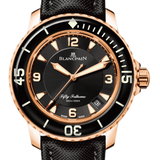 Blancpain Fifty Fathoms Automatique Red Gold Black Canvas Men's Watch - 5015 3630 52A