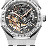 Audemars Piguet Royal Oak Double Balance Wheel Openworked White Gold Diamond Bezel Skeleton Slate 41mm Index Dial Bracelet | 15412BC.ZZ.1220BC.01