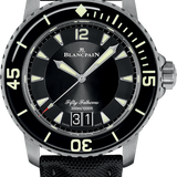 Blancpain Fifty Fathoms Grande Date Black Sail-Canvas Men's Watch - 5050 12B30 B52A