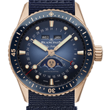 Blancpain Fifty Fathoms Bathyscaphe Quantieme Complet Phases de Lune Red Gold NATO Men's Watch - 5054 3640 NAOA