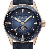 Blancpain Fifty Fathoms Bathyscaphe Quantieme Complet Phases de Lune Red Gold Canvas Men's Watch - 5054 3640 O52B