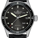 Blancpain Fifty Fathoms Bathyscaphe Quantieme Annuel Steel Black NATO Men's Watch - 5071 1110 NABA