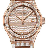 Hublot Classic Fusion King Gold Full Pave Bracelet Watch - 45 mm - Gem Set Dial-510.OX.9000.OX.3704