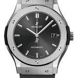 Hublot Classic Fusion Racing Grey Titanium Watch - 45 mm - Gray Dial - Gray Lined Rubber Strap-511.NX.7071.RX