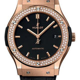 Hublot Classic Fusion King Gold Diamonds Watch - 45 mm - Black Dial-511.OX.1181.LR.1104