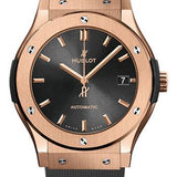 Hublot Classic Fusion Racing Grey King Gold Watch - 45 mm - Gray Dial - Gray Lined Rubber Strap-511.OX.7081.RX