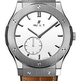 Hublot Classic Fusion Ultra-Thin Titanium White Shiny Dial Watch-515.NX.2210.LR