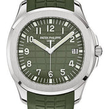 Patek Philippe Aquanaut - 42.2 mm - White Gold - Khaki Green Embossed Dial - 5168G-010