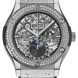 Hublot Classic Fusion Aerofusion Moonphase Titanium Diamonds Watch-517.NX.0170.LR.1104