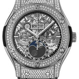 Hublot Classic Fusion Aerofusion Moonphase Titanium Pave Watch-517.NX.0170.LR.1704