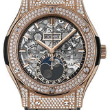 Hublot Classic Fusion Aerofusion Moonphase King Gold Pave Watch-517.OX.0180.LR.1704