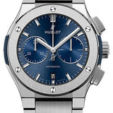 Hublot Classic Fusion Blue Chronograph Titanium Bracelet Watch-520.NX.7170.NX