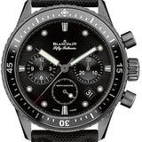 Blancpain Fifty Fathoms Bathyscaphe Chronographe Flyback Ceramic Black Canvas Men's Watch - 5200 0130 B52A