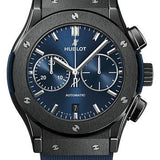 Hublot Classic Fusion Ceramic Blue Chronograph Watch - 45 mm - Blue Dial - Blue Lined Rubber Strap-521.CM.7170.RX