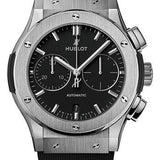 Hublot Classic Fusion Chronograph Titanium Watch - 45 mm - Black Dial - Black Lined Rubber Strap-521.NX.1171.RX