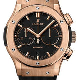 Hublot Classic Fusion Chronograph King Gold Watch - 45 mm - Black Dial - Black Lined Rubber Strap-521.OX.1181.RX