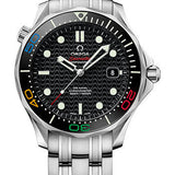 Omega Seamaster Diver 300 M Co-Axial Specialty Olympic Collection Rio 2016 Limited Edition of 3016 Watch - 41 mm Steel Case - Unidirectional Black Ceramic Bezel - Black Dial - 522.30.41.20.01.001