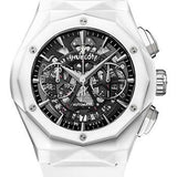 Hublot Classic Fusion Aerofusion Chronograph Orlinski White Ceramic Watch - 45 mm - Sapphire Crystal Dial - White Smooth Rubber Strap Limited Edition of 200-525.HI.0170.RW.ORL21