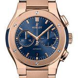 Hublot Classic Fusion Blue Chronograph King Gold Bracelet Watch - 42 mm - Blue Dial-540.OX.7180.OX