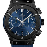 Hublot Classic Fusion Ceramic Blue Chronograph Watch - 42 mm - Blue Dial - Blue Lined Rubber Strap-541.CM.7170.RX