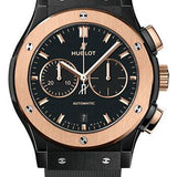 Hublot Classic Fusion Chronograph Ceramic King Gold Watch - 42 mm - Black Dial - Black Lined Rubber Strap-541.CO.1181.RX