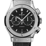 Hublot Classic Fusion Chronograph Titanium Watch - 42 mm - Black Dial - Black Rubber and Leather Strap-541.NX.1171.LR