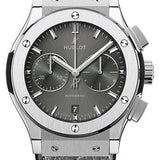 Hublot Classic Fusion Racing Grey Chronograph Watch - 42 mm - Grey Dial - Black Rubber and Leather Strap-541.NX.7070.LR