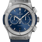 Hublot Classic Fusion Chronograph Titanium Blue Watch - 42 mm - Blue Dial - Blue Lined Rubber Strap-541.NX.7170.RX