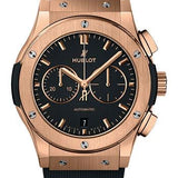 Hublot Classic Fusion Chronograph King Gold Watch - 42 mm - Black Dial - Black Lined Rubber Strap-541.OX.1181.RX