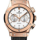 Hublot Classic Fusion Chronograph King Gold Opalin Watch - 42 mm - Opaline Ed Dial - Black Rubber and Leather Strap-541.OX.2611.LR