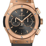 Hublot Classic Fusion Racing Grey Chronograph King Gold Watch - 42 mm - Gray Dial - Gray Lined Rubber Strap-541.OX.7080.RX