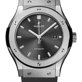 Hublot Classic Fusion Racing Grey Titanium Watch - 42 mm - Gray Dial - Gray Lined Rubber Strap-542.NX.7071.RX