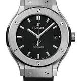 Hublot Classic Fusion Titanium Watch - 38 mm - Black Dial - Black Lined Rubber Strap-565.NX.1171.RX