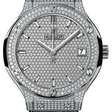 Hublot Classic Fusion Diamond Paved Titanium - Diamond Paved Dial - Rubber Alligator Strap-565.NX.9010.LR.1704