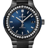 Hublot Classic Fusion Ceramic Blue Diamonds Watch-568.CM.7170.CM.1204