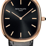 Patek Philippe Golden Ellipse Rose Gold Black Dial - 5738R-001