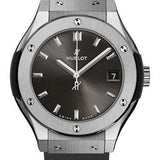 Hublot Classic Fusion Racing Grey Titanium Watch - 33 mm - Gray Dial - Gray Lined Rubber Strap-581.NX.7071.RX