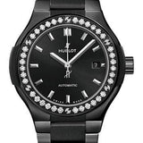 Hublot Classic Fusion Black Magic Bracelet Diamonds Watch - 33 mm - Black Dial-585.CM.1470.CM.1204